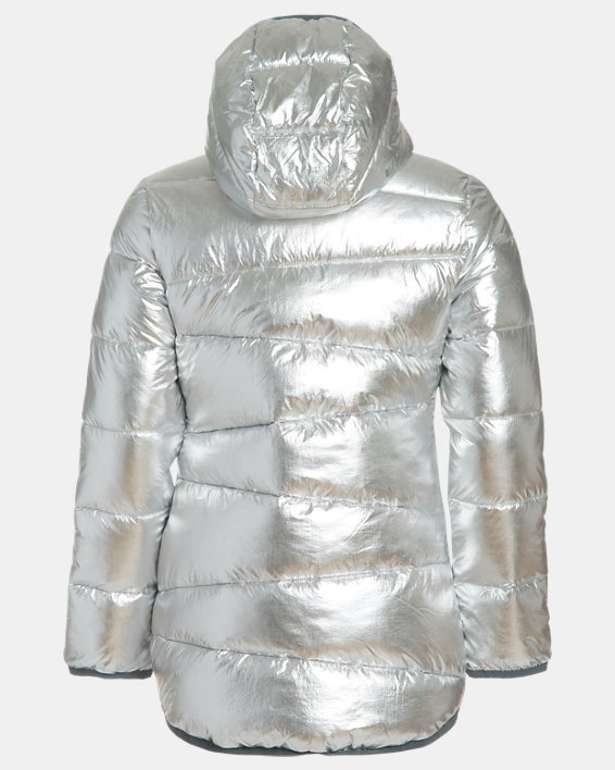 Girls' UA Longer Prime Jacket, Silver, pdpMainDesktop image number 1